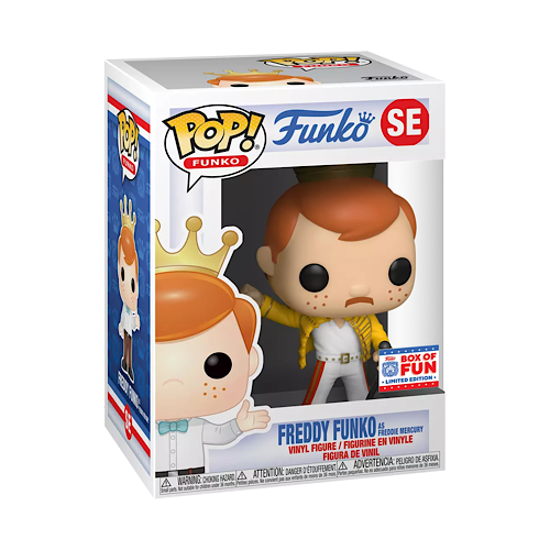 Freddy Funko As Freddie Mercury, Box of Fun Exclusive, LE2000, #SE, (Condition 8/10)