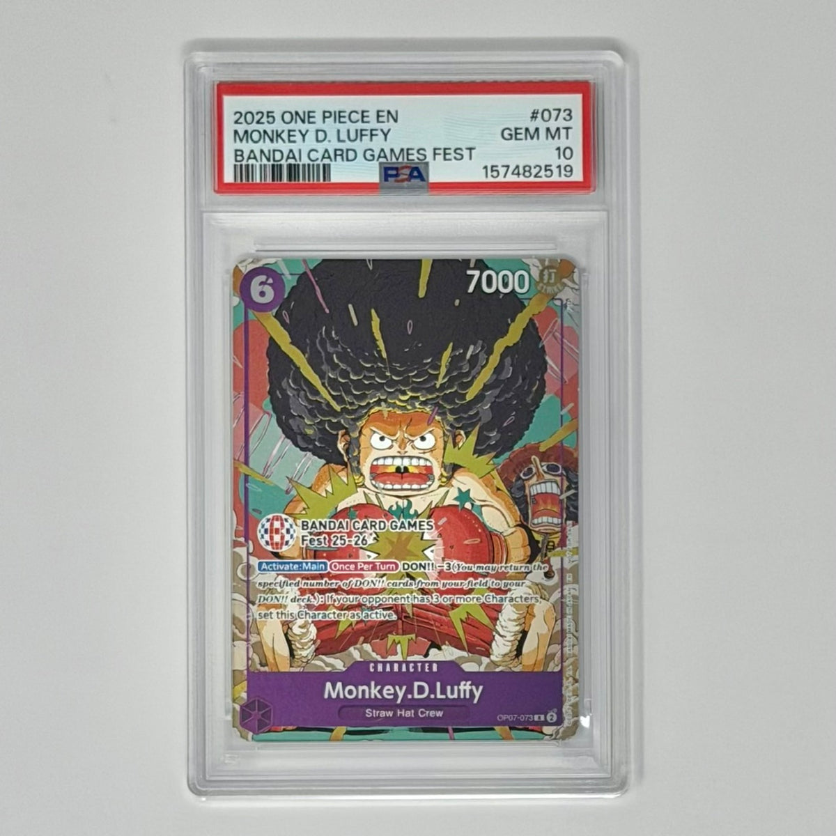 2025, One Piece, Monkey D. Luffy, #073, Bandai Card Games Fest 25