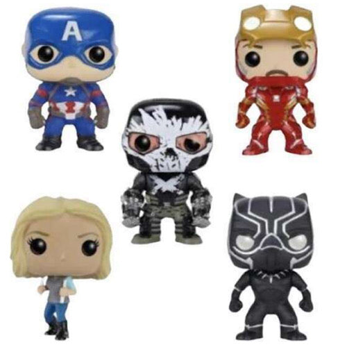 Captain America/Iron Man/Agent 13/Black Panther/Crossbones, 5-Pack, Disney Store, LE5000, (Condition 8/10)