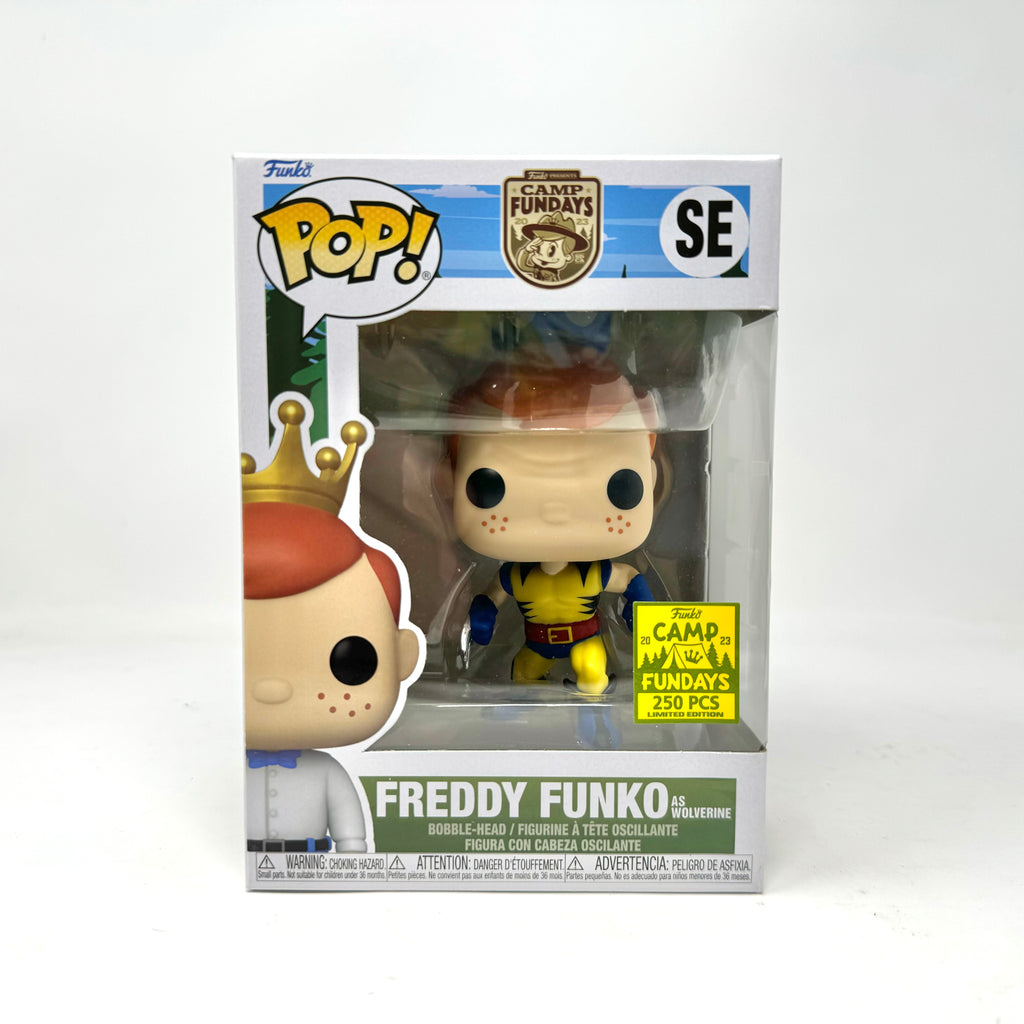 Freddy Funko As Wolverine (Yellow Suit), Camp Fundays, LE250, #SE, (Condition 7.5/10)