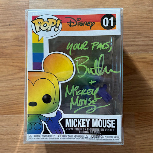 Mickey Mouse, Rainbow, Signed COA, #01, (Condition 7.5/10)