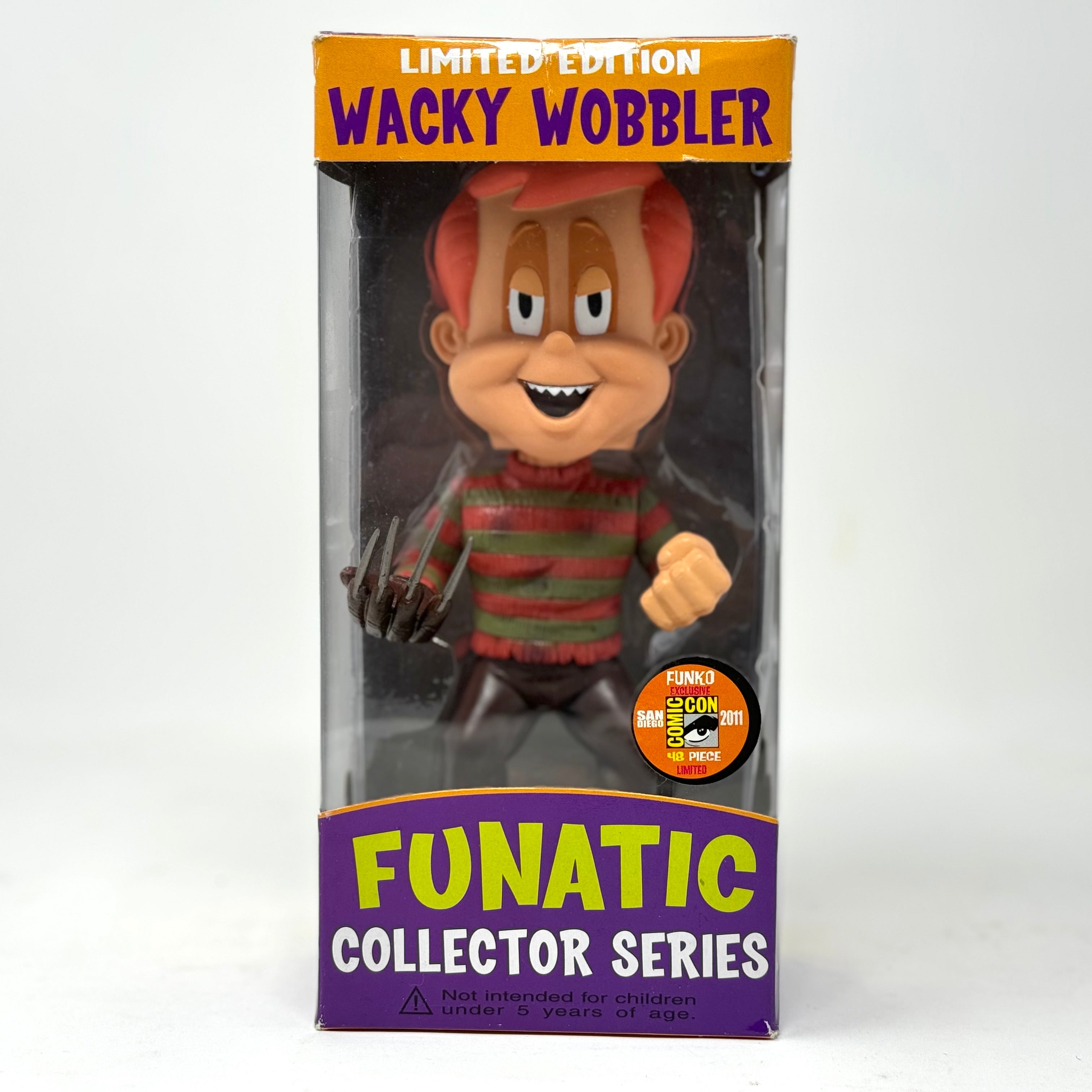 Freddy Funko As Freddy Krueger, Wacky Wobbler, 2011 SDCC, Funatic Collector  Series, (Condition 7/10)