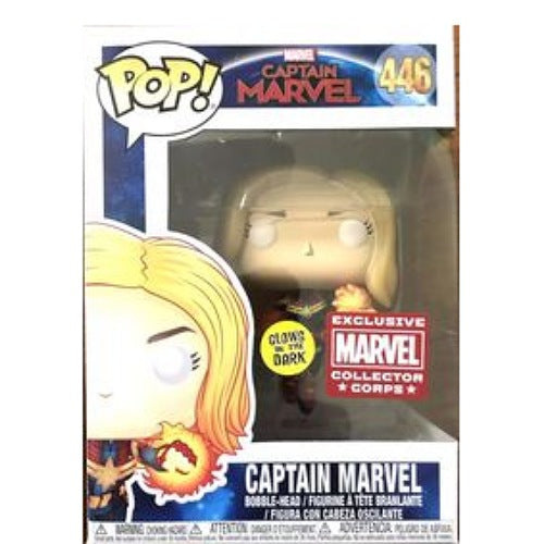 Captain Marvel, Glow, Marvel Collector Corps Exclusive, #446, (Condition 8/10)