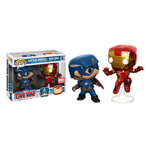 Captain America & Iron Man (Civil War, Action Pose), 2 Pack, Marvel Collector Corps Exclusive, (Condition 5.5/10)