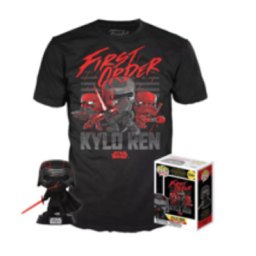 Pop and Tee: Star Wars - First Order Kylo Ren Supreme Leader, (In Sealed Box), Glow, Size M, Target Exclusive