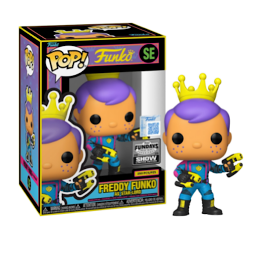 Freddy Funko As Star-Lord, Blacklight, 2025 Fundays Experience Show, LE250, #SE, (Condition 8/10)