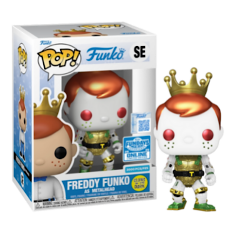 Freddy Funko As Metalhead, Glow, 2025 Fundays Online, LE2000, #SE, (Condition 8/10)