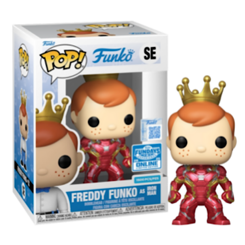 Freddy Funko As Iron Man, 2025 Fundays Online, LE1500, #SE, (Condition 8/10)