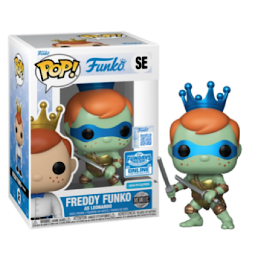 Freddy Funko As Leonardo, Metallic, 2025 Fundays Online, LE500, #SE, (Condition 8/10)