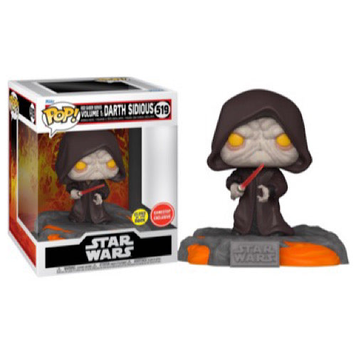 Red Saber Series Volume 1: Darth Sidious, Game Stop Exclusive, Glow, #519, (Condition 8/10)