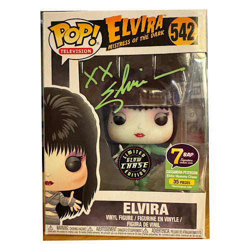 Elvira, Glow Chase, 7BAP Signature Series, Signed COA, LE35, #542, (Condition 7.5/10)