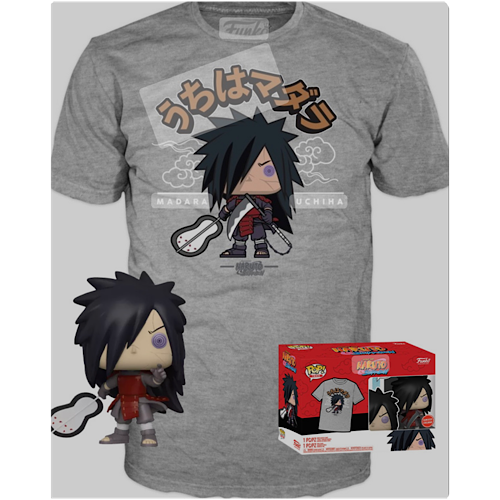 Madara With Weapons Pop and XL Tee, Game Stop Exclusive, (Condition 8/10)