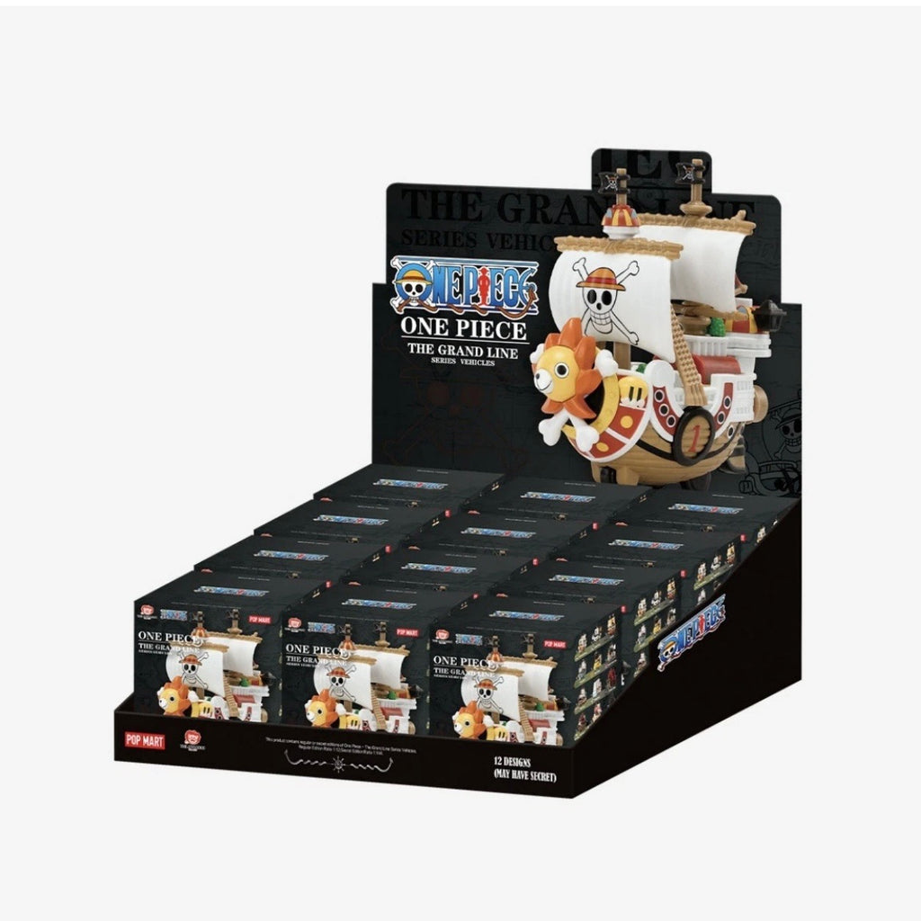 Pop Mart- One Piece, Case of 12, The Grand Line Series Vehicles Assortment, Blind Box, (Condition New)