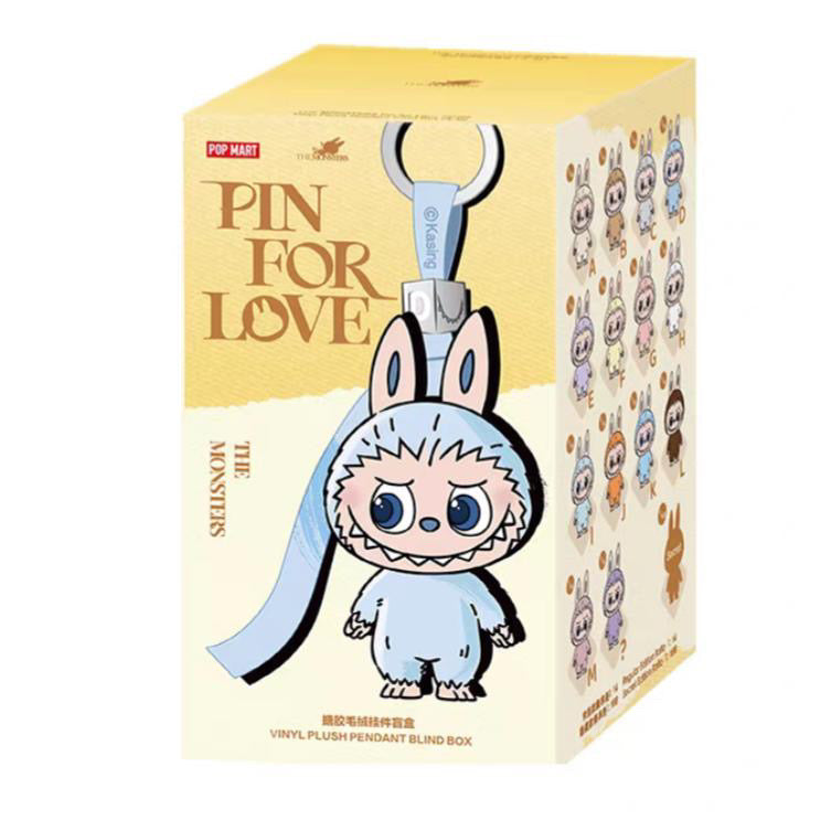 Pop Mart Labubu - The Monsters - Pin For Love Series, Vinyl Plush Pendant, Blind Box (A-M), (Condition: Single Sealed Box)