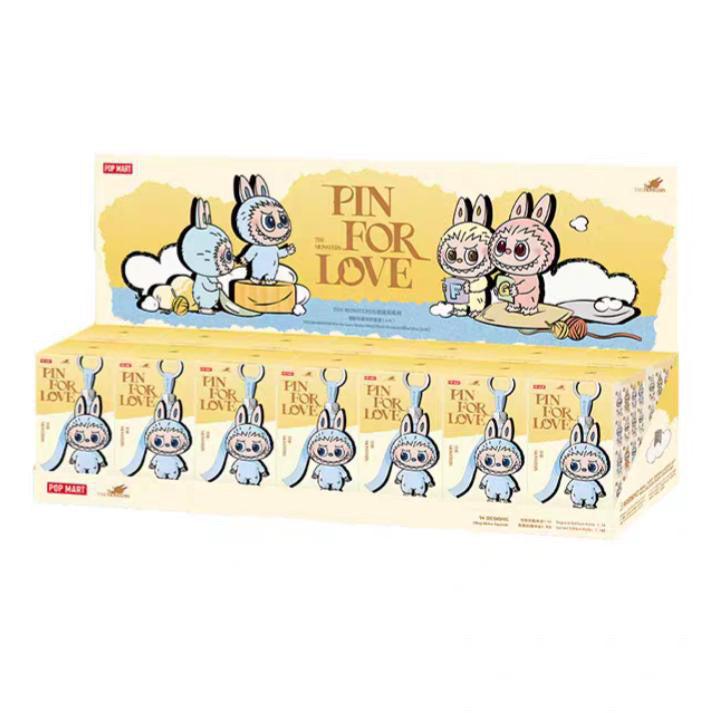 Pop Mart Labubu - The Monsters - Pin For Love Series, CASE of 14, Vinyl Plush Pendant, Blind Box (A-M), (Condition: Sealed Box)