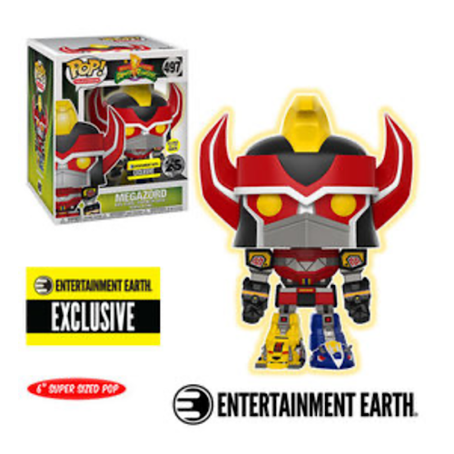 Megazord, Glow, 6-inch, EE Exclusive, #497, (Condition 7.5/10)
