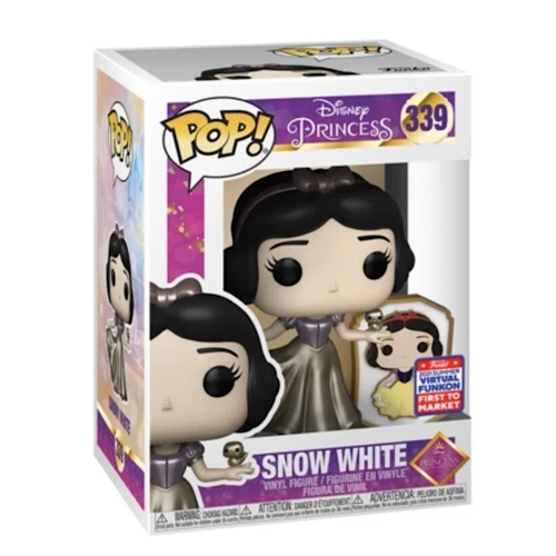 Snow White, Gold w/Pin, + Mini Evil Queen Back Pack, Glow, Bundle, 2021 Virtual Funkon, #339, (Condition 8/10)