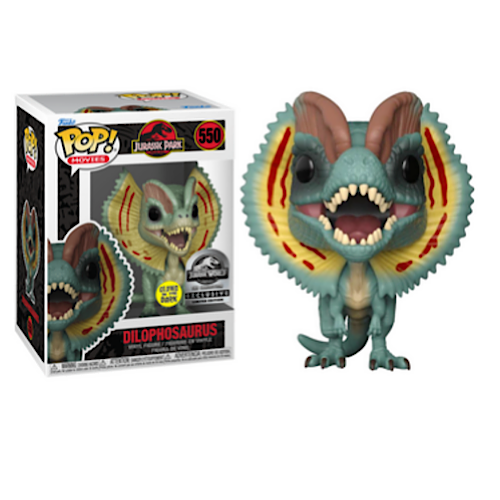 Dilophosaurus, Glow, Jurassic World Exclusive, #550, (Condition 7/10)