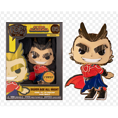 Silver Age All Might, Pin, Chase, #05, (Condition 8/10)