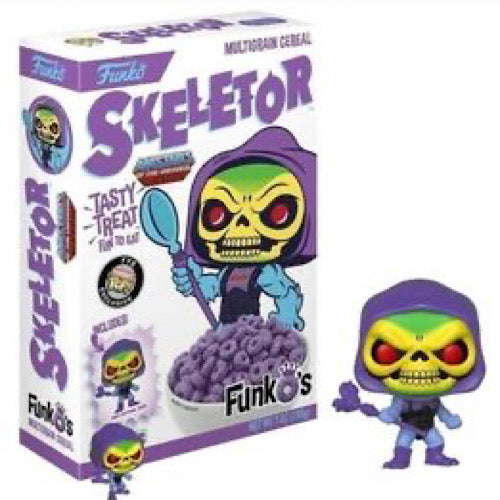 Skeletor FunkO's, Multigrain Cereal and Pocket Pop!, FYE Exclusive, (Condition 7.5/10)