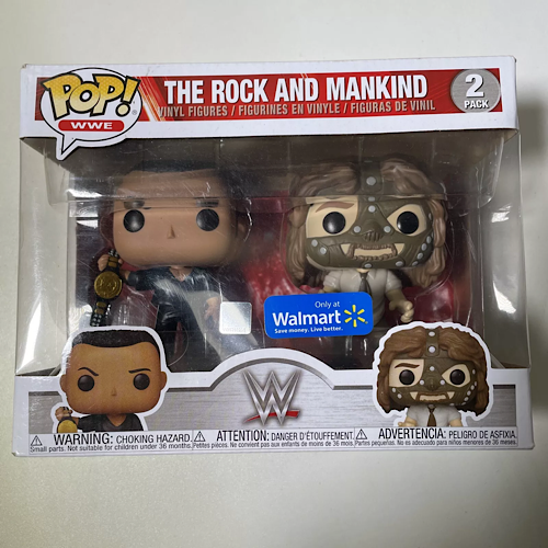 The Rock and Mankind, Walmart Exclusive, 2 Pack, (Condition 7/10)
