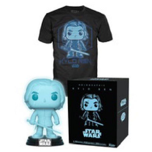 Funko Pop! & Tee: Star Wars - Holographic Kylo Ren, Size Medium