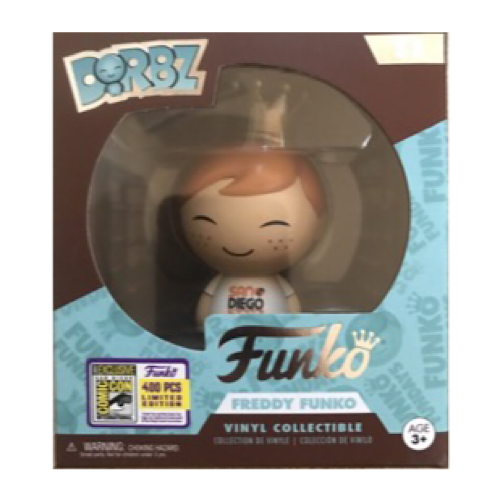 Freddy Funko, San Diego - White, Dorbz, 2017 SDCC, LE400, #SE, (Condition 7.5/10)