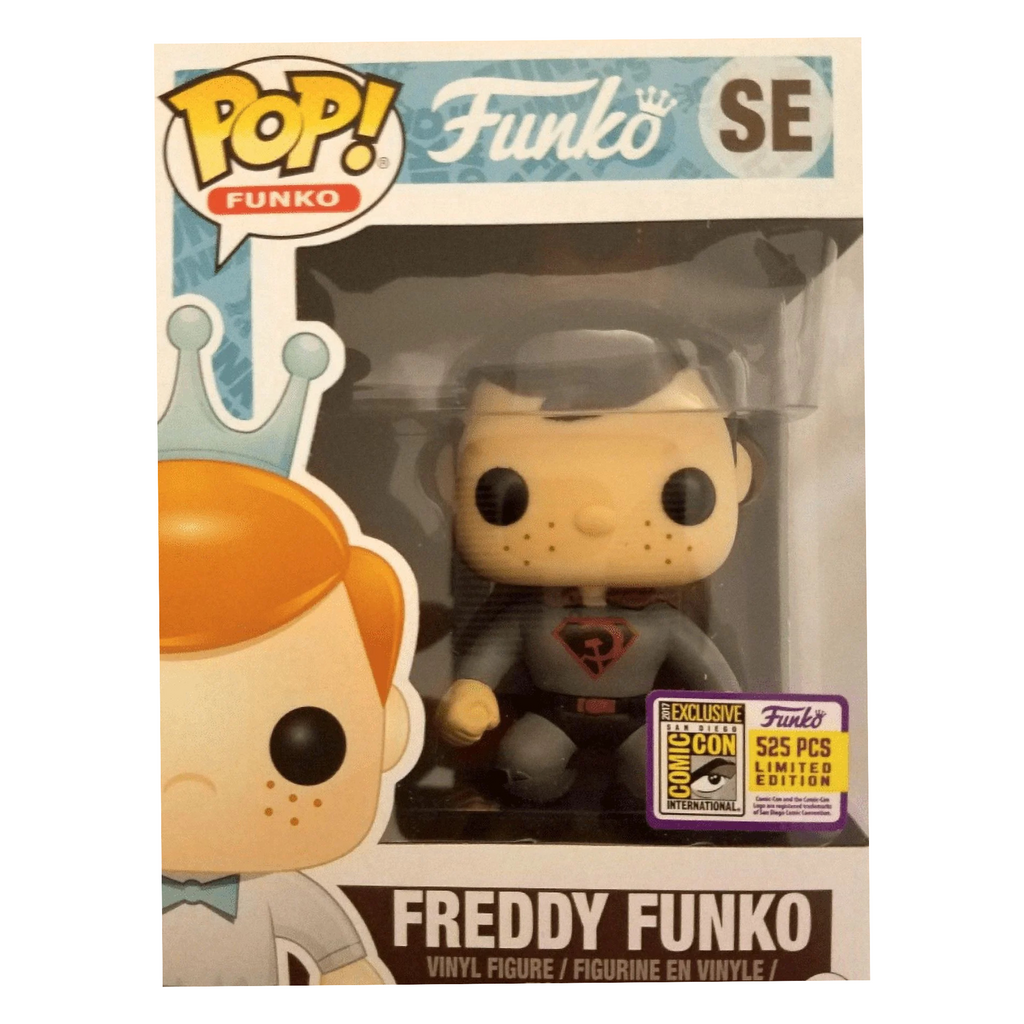 Freddy Funko, As Man Of Steel Superman, 2017 SDCC , Fundays, LE525, #SE, (Condition 8/10)