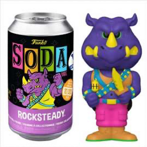 Vinyl SODA: Rocksteady, Blacklight, Funko Shop Exclusive, Common, Unsealed