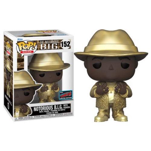 Notorious B.I.G. with Fedora, Gold, 2022 NYCC,  #152, (Condition 8/10)