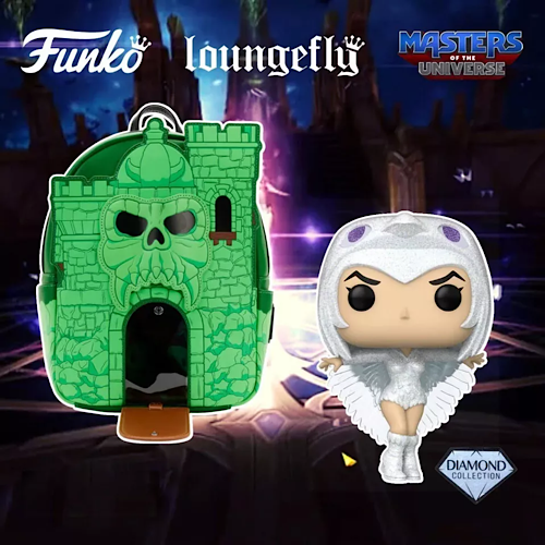 Bundle: Bag & Pop! Temple of Darkness Sorceress, Diamond, LACC, LE3000, #993, Loungefly Grayskull Backpack, (Condition See below)