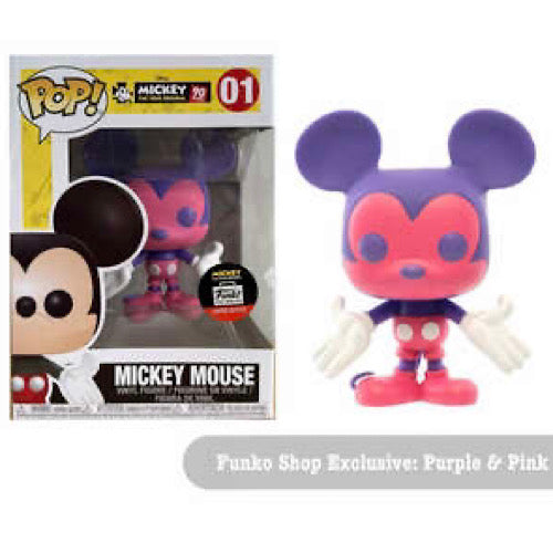 Mickey Mouse, Pink & Purple, Funko Shop Exclusive, #01, (Condition 8/10)