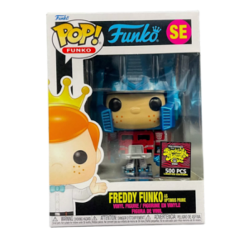 Freddy Funko As Optimus Prime, Metallic, Blacklight Battle, LE500, #SE, (Condition 8/10)