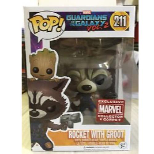 Rocket With Groot, Marvel Collector Corps Exclusive, #211, (Condition 8/10) - Smeye World