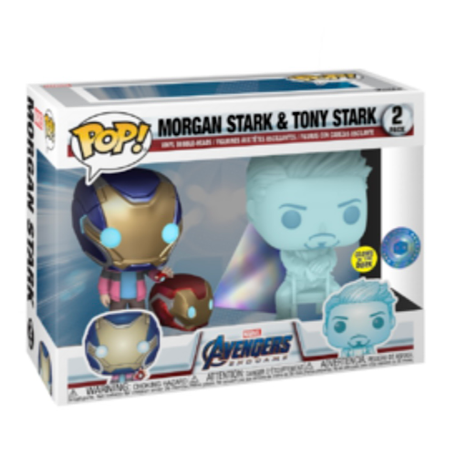 Morgan Stark & Tony Stark 2 Pack, Glow, Pop in a Box Exclusive (Condition 8/10)