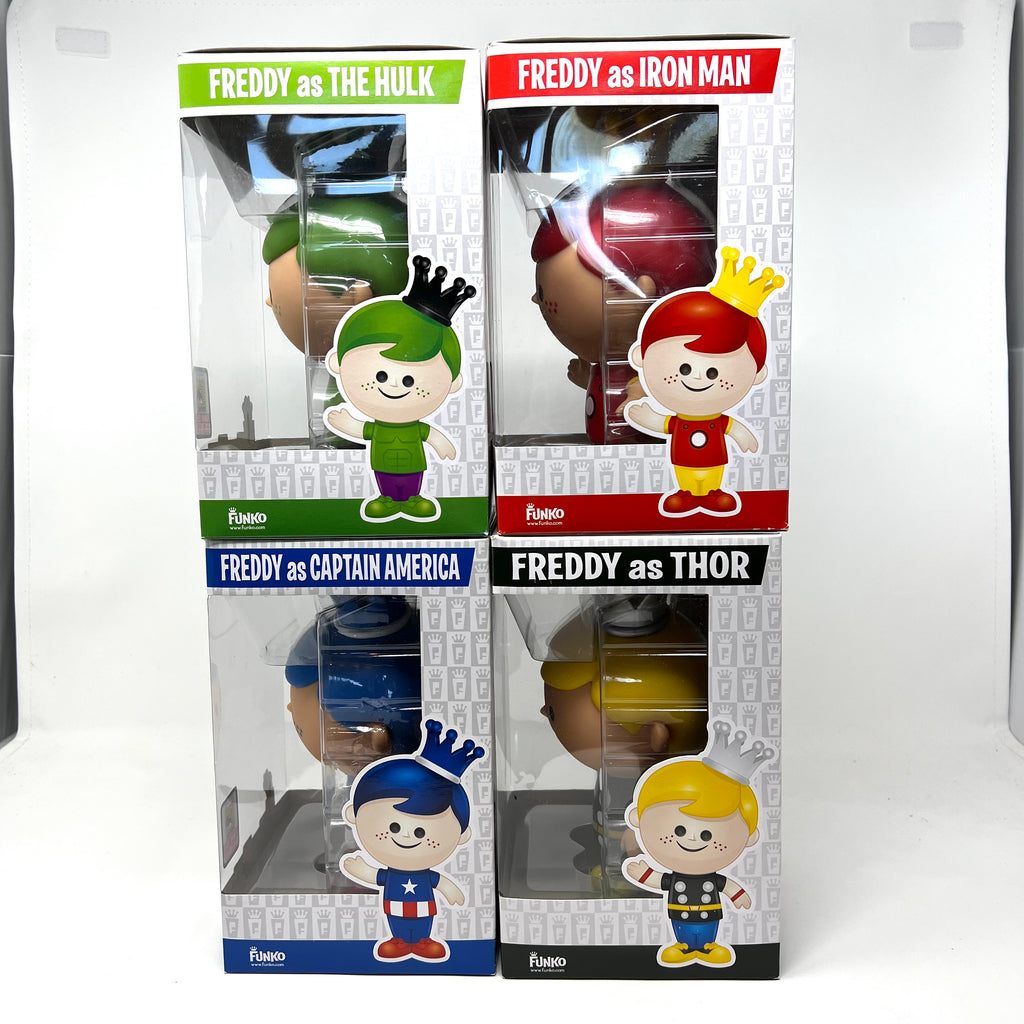 Retro Freddy Avenger Set, 2015 SDCC, LE144, (Conditions Individually Listed)