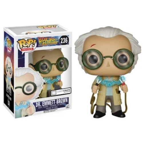 Dr. Emmett Brown, (1995 w/Jumper Cables), Loot Crate Exclusive, #236, (Condition 7/10)