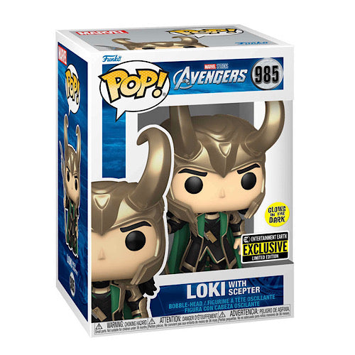 Loki with Scepter, Glow, EE Exclusive, #985, (Condition 8/10)