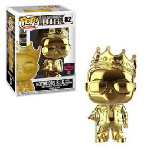 Notorious B.I.G  With Crown, Gold, Toy Tokyo Exclusive, #82, (Condition 8/10)