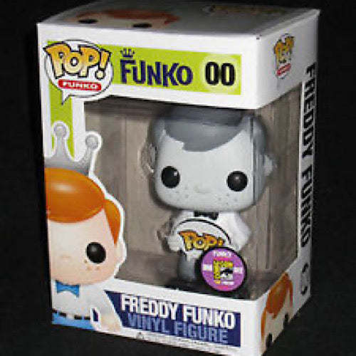Freddy Funko (Black and White), 2012 SDCC, (Condition 7/10)