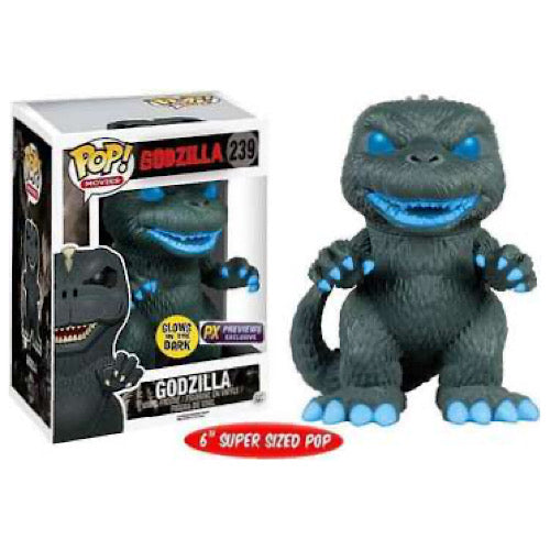 Godzilla (Glow In The Dark), 6-Inch, Previews Exclusive, #239, (Condition 8/10) - Smeye World