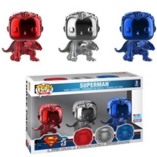 Superman (Chrome), 3 Pack, 2018 Fall Convention Exclusive, (Condition 8/10)