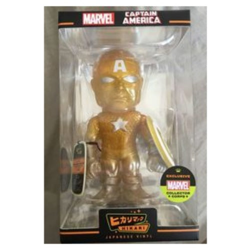 Hikari Captain America (Gold), 8-Inch, Marvel Collector Corps Exclusive, (Condition 7/10)