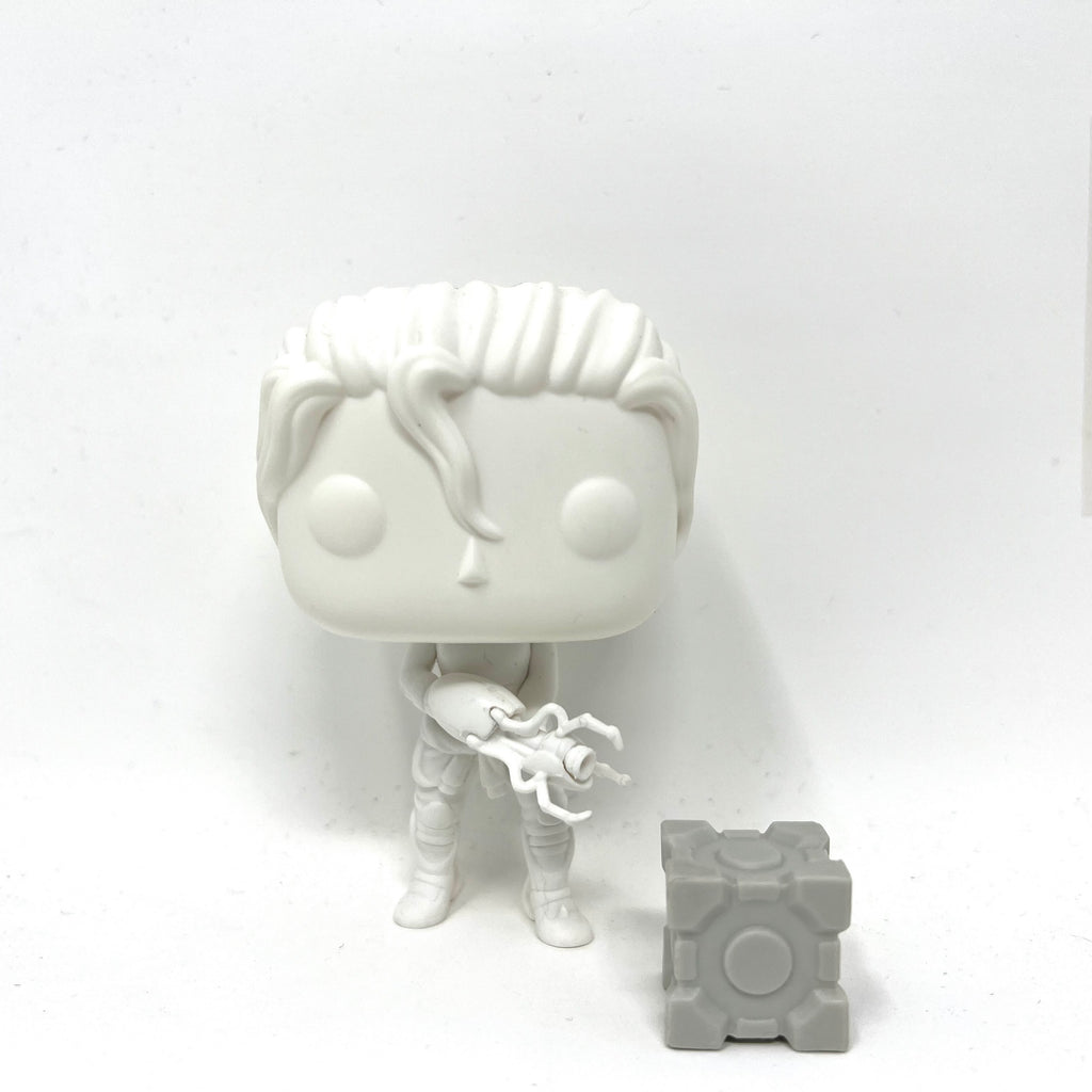 Chell and Companion Cube Funko Prototype