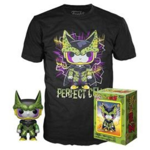 Perfect Cell (Metallic) Pop! and Perfect Cell Tee, Size: L, GameStop LE