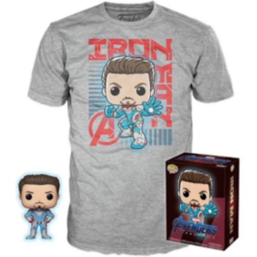 Tony Stark (Quantum Realm Suit) (Glow in the Dark) Pop! and Tony Stark Tee, Size: XL, Target Exclusive