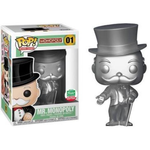 Mr. Monopoly, Silver, Funko Shop Exclusive, #01, (Condition 8/10)