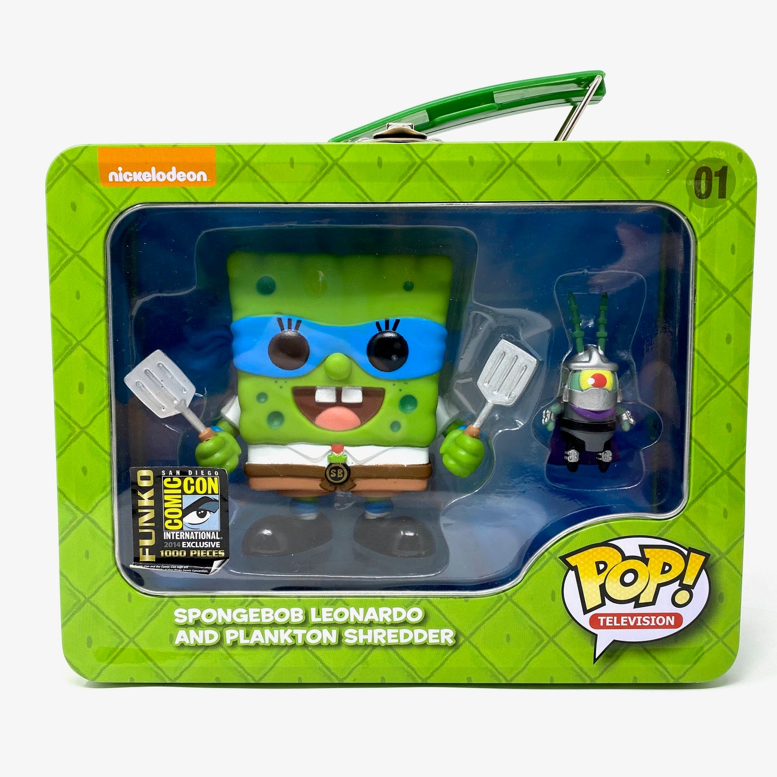 Funko Pop! Spongebob Leonardo and Plankton Shredder Ninja Turtles