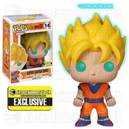 Super Saiyan Goku, Glow, EE Exclusive, #14, (Condition 7/10)