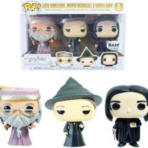 Albus Dumbledore, Minerva McGonagall & Severus Snape 3 Pack, BAM Exclusive (Condition 8/10)